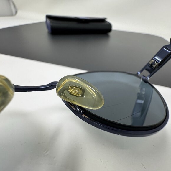 Vintage Yves Saint Laurent Eyeglasses Frame 4135 Y 388 Metallic Blue 53 [] 18 13 - Picture 8 of 14